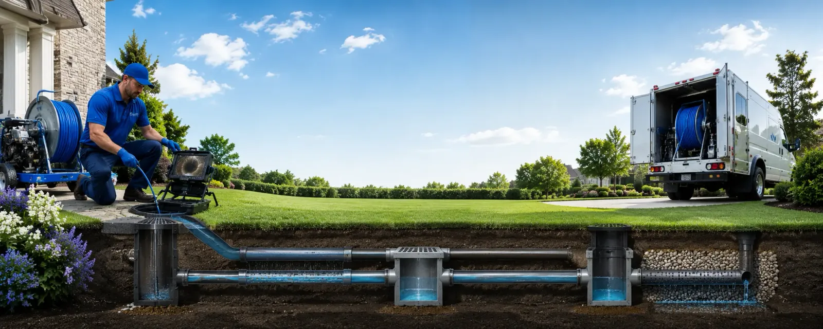 Outdoor drain cleaning information for Melvin, MI